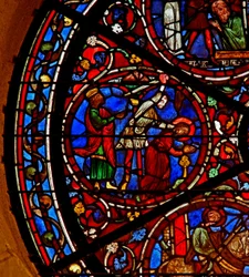 Fenêtre w100 représentant le martyre de Sainte Barbara