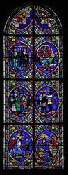 Fenêtre w.101 représentant des scènes de la vie de Saint Pantaléon