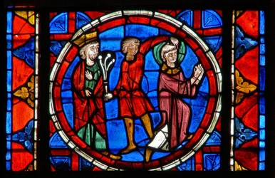 Fenêtre w109 représentant la Flagellation de Saint Gervais