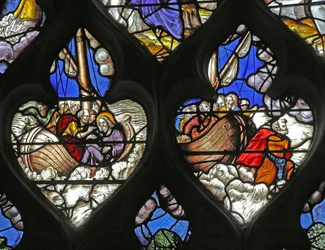 Fenêtre w12 représentant Jésus marchant sur l