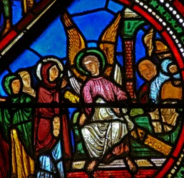 Scène de Résurrection : les Saintes Femmes au tombeau
