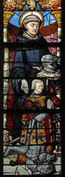 Vitrail w1 représentant Saint Guillaume et Guillaume de Montmorency