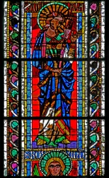 Fenêtre w202 représentant Sainte Attale