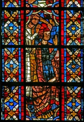 Scène de la vie de Saint Savinien : torturé avec un casque chauffé à rouge