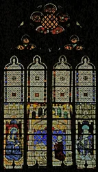 Fenêtre royale avec la Vierge Marie, Charles VI et Saint Denis
