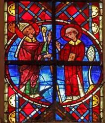 Saint Vincent en diacre avec son évêque