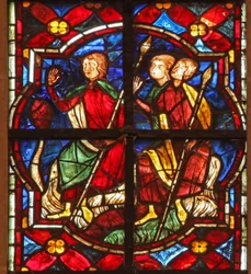 Soldats observant Saint Jean-Baptiste prêchant