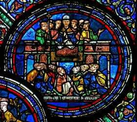 Fenêtre w23 représentant Saint Thomas Becket prêchant