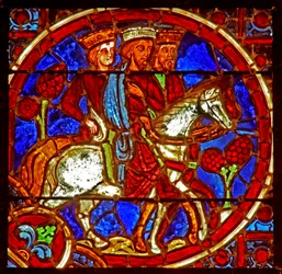 Fenêtre w2 représentant les Mages en voyage