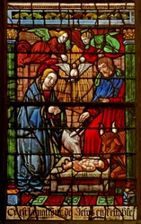 Fenêtre w38 représentant la Nativité