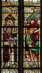 Fenêtre w4 représentant Saint Antoine et Saint Christophe