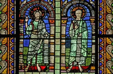 Fenêtre w5 représentant Saint Jean et Saint Jean-Baptiste