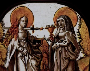 Fenêtre w68 représentant Ste Lucie et Ste Odile