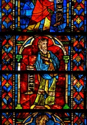 Fenêtre w7 représentant le prophète Joël sur l