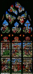 Fenêtre w8 représentant Sainte Hélène, Constantin et le Triomphe de la Croix
