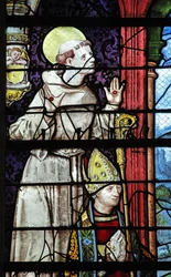 Fenêtre w9 représentant Saint François et un donateur