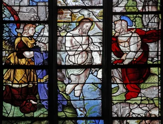 Fenêtre w9 représentant le Baptême dans le Jourdain
