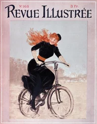 Femme à vélo - couverture. « Revue illustrée », No. 168, Arts Déco.