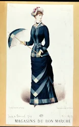 Femme avec parapluie, de Le Bon Marché, 1879