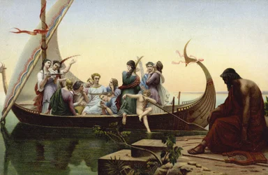 Femmes dans un navire viking