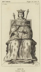 XIIIe siècle, règne de Louis IX, costume royal