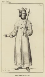 XIV Siècle, Philippe IV dit le Bel (gravure)