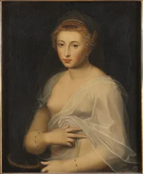 Jeune femme tenant un miroir
