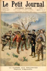 Arrestation du combattant de la liberté Emilio Aguinaldo - Une du journal "Le Petit Journal" du 14 avril