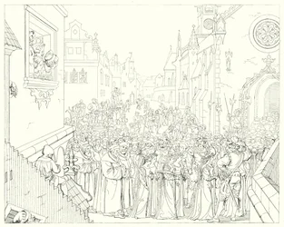 Illustration pour le Lied von der Glocke de Schiller, ou Le Chant de la Cloche (gravure)