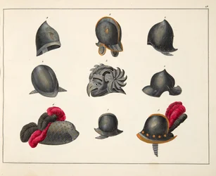 Casques, planche de 