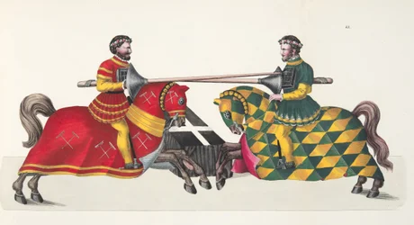 Deux chevaliers à un tournoi, planche de 