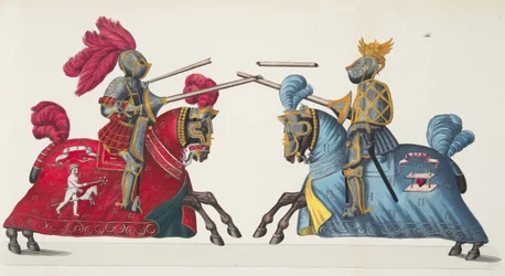 Deux chevaliers à un tournoi, planche de 
