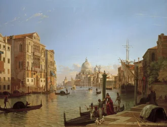 Grand Canal avec Palazzo Cavallo- Franchetti, Santa Maria d