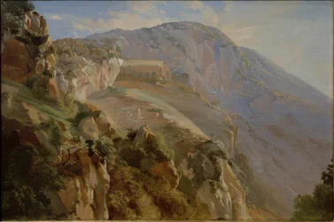 Monastère dans les montagnes près de Subiaco
