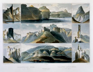 Collines remarquables sur le Haut Missouri, 1844