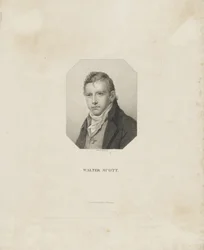Portrait du romancier historique et poète Sir Walter Scott 1771-1832, vers 1825