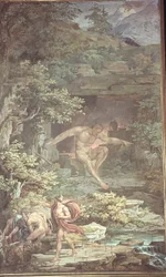 Évasion de la grotte du Cyclope aveuglé, Scènes de l