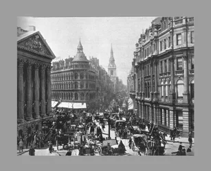 Le Mansion House et Cheapside, Londres, vers 1900