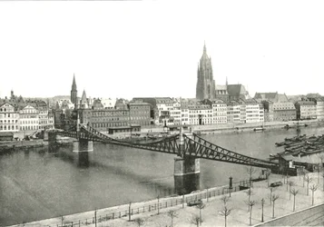 Vue de Sachsenhausen, Francfort, Allemagne, 1895