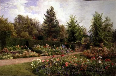 Terrasses à Knightshayes Court, jardin de Lady Amory, Tiverton, Devon