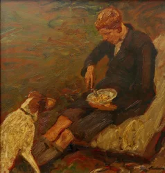 Garçon avec un chien