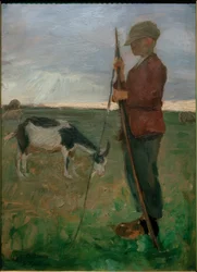 Berger avec chèvre
