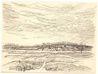 Paysage avec champs