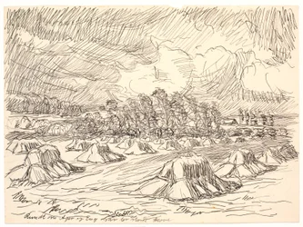 Autour des champs et des prairies, il y avait de grandes forêts