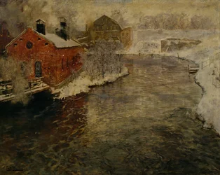 Usines au bord de la rivière Akerselva