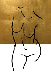 Dessin au trait « Golden Nude »