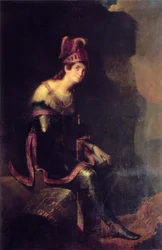 Portrait de la princesse Zinaida Alexandrovna Volkonskaya 1792-1862 en habit de Tancrède