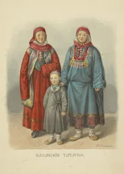 Femmes tatares de Kazan, illustration de la série Vêtements de l