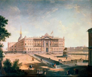 Vue du palais Michel et de la place du Connétable, Saint-Pétersbourg