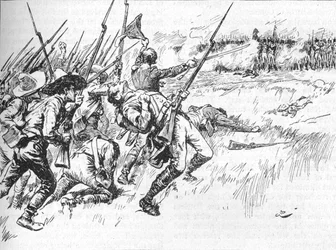 La division sous Alvarado traversait le bas-fond, 1902